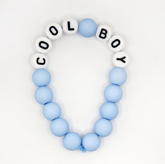 Bracelet GAGA - Bleu ciel mat & Blanc