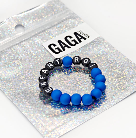 Bracelet GAGA - Bleu royal mat & Noir (Enfant)