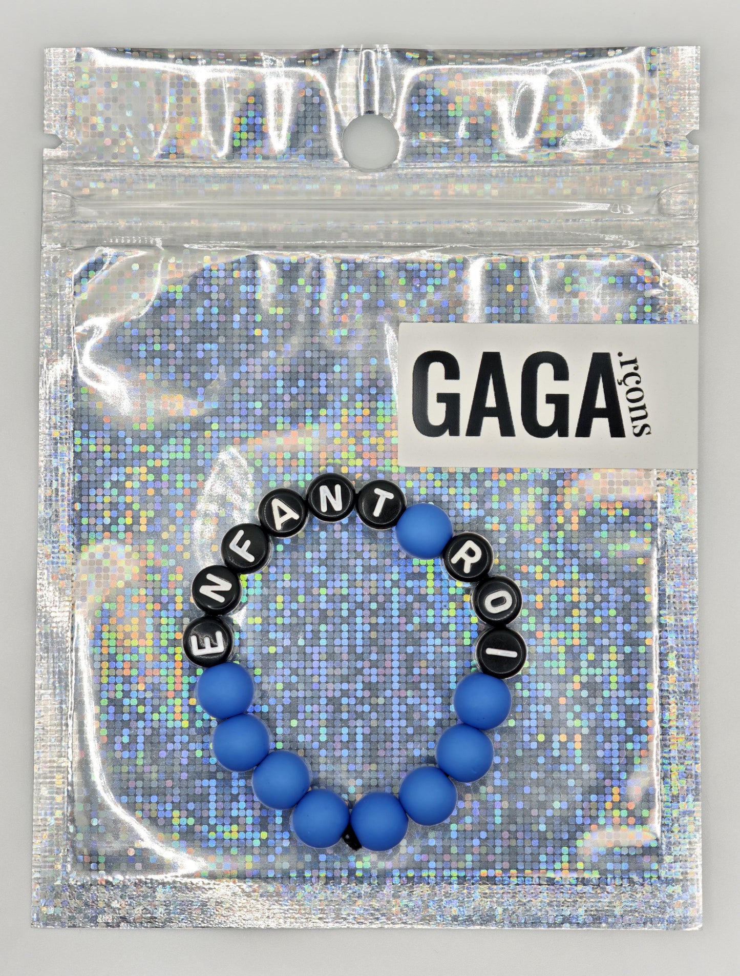 Bracelet GAGA - Bleu royal mat & Noir (Enfant)