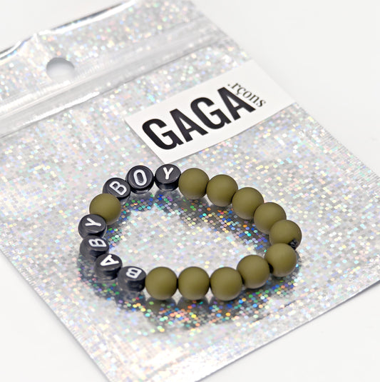 Bracelet GAGA - Kaki mat & Noir (Enfant)
