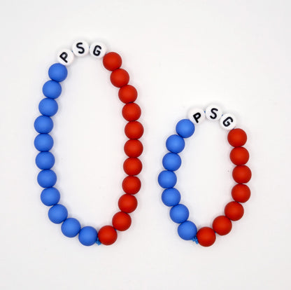 Duo de Bracelets - Bleu & Rouge (1 adulte + 1 enfant)