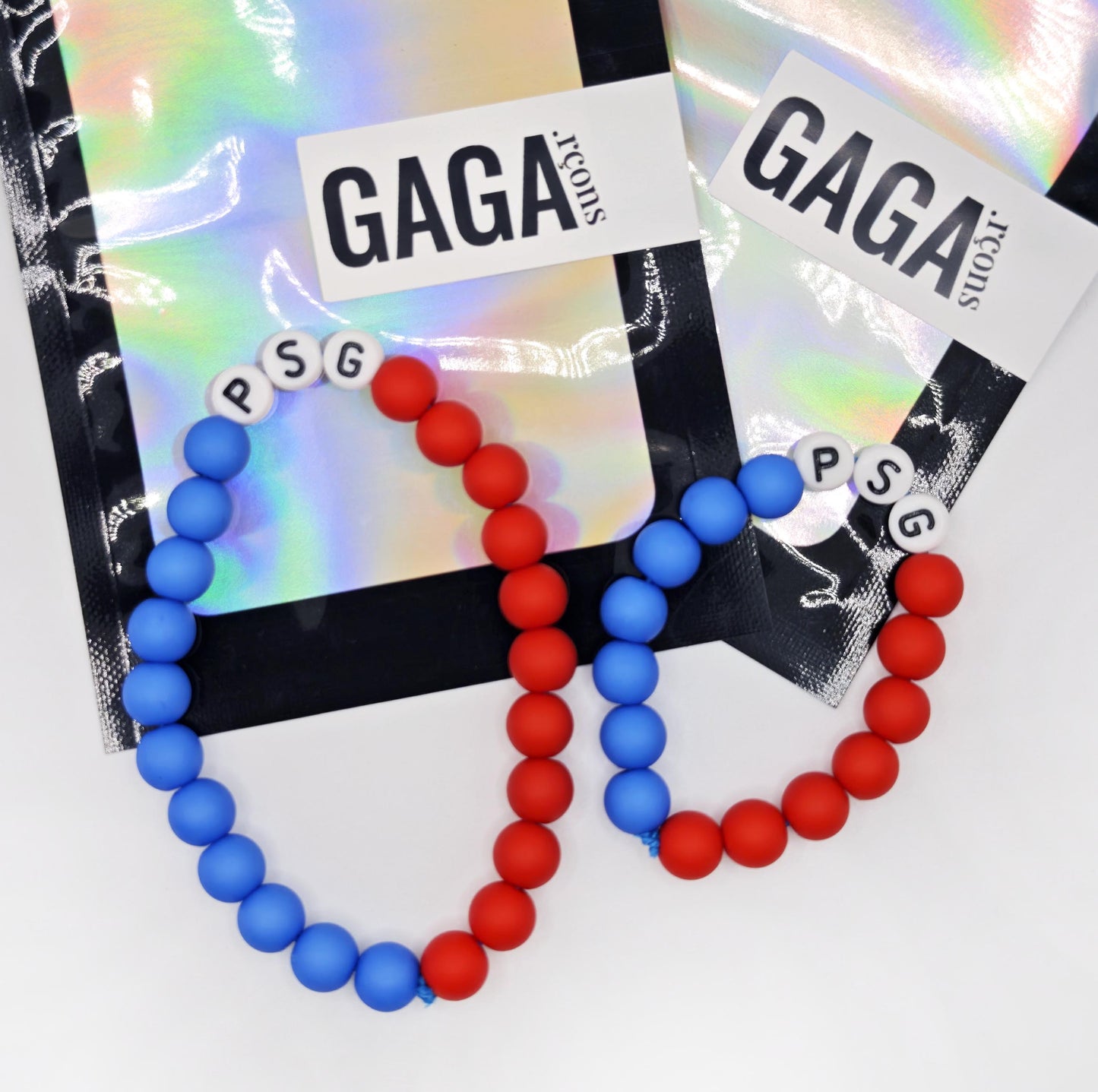 Duo de Bracelets - Bleu & Rouge (1 adulte + 1 enfant)