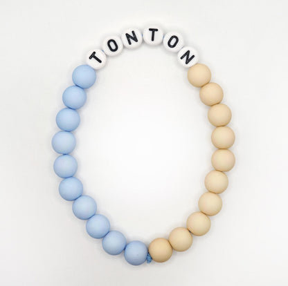 Bracelet GAGA Bicolor - Bleu ciel & Camel (Adulte)