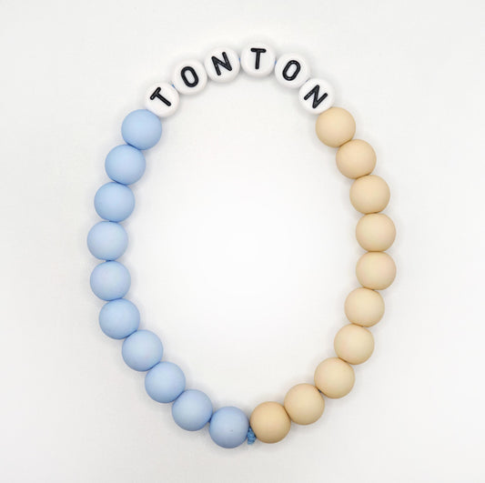 Bracelet GAGA Bicolor - Bleu ciel & Camel (Adulte)