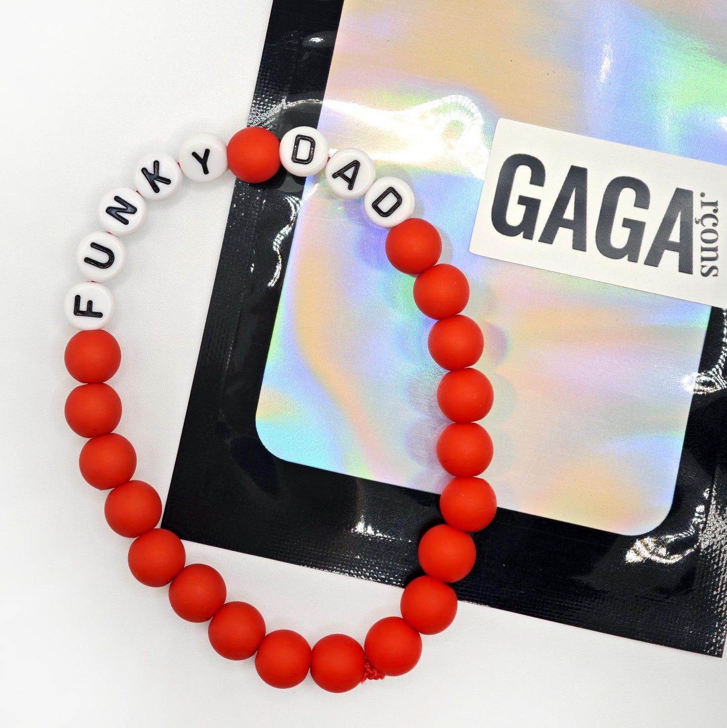 Bracelet GAGA - Rouge & Blanc (Adulte)