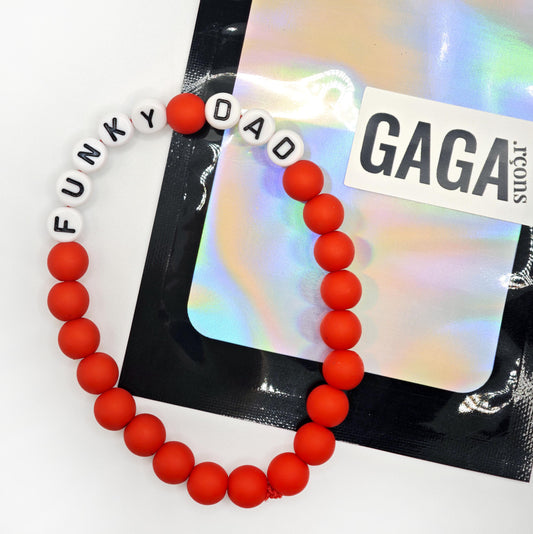Bracelet GAGA - Rouge & Blanc (Adulte)