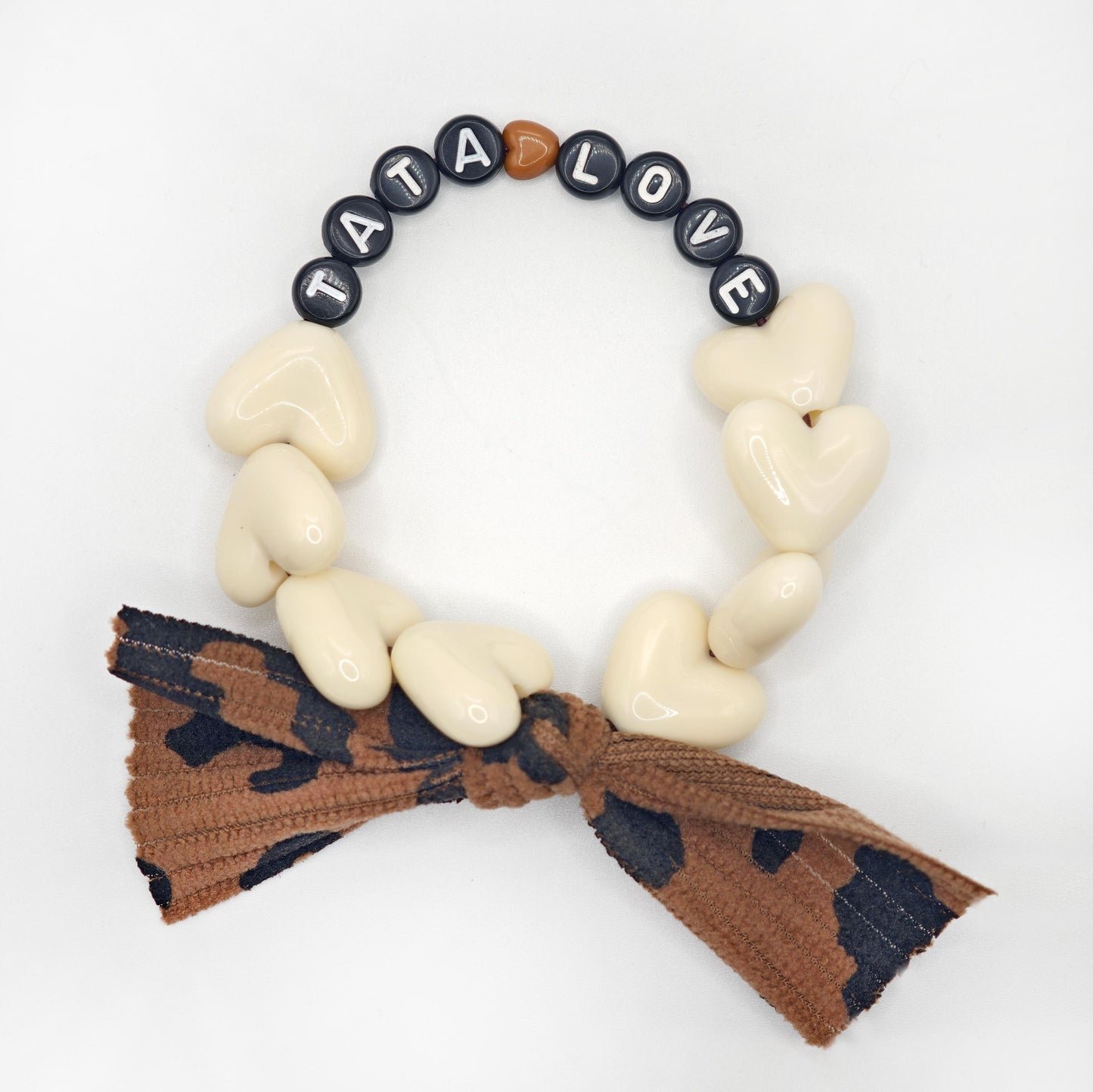 Bracelet GAGA - Beige, Noir, 🤎 & Maxi Noeud Léopard