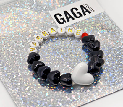 Bracelet GAGA - Noir, Mini ❤️ & Maxi 🤍