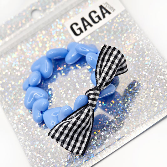 Bracelet GAGA - Only Bleu & Maxi Noeud Vichy