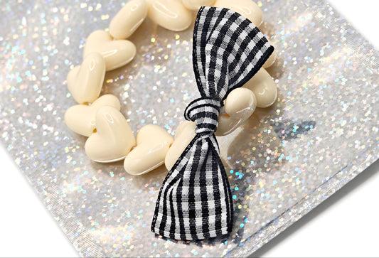 Bracelet GAGA - Only Beige & Maxi Noeud Vichy