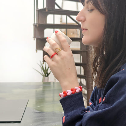 Bracelet GAGA - Rouge & Rose