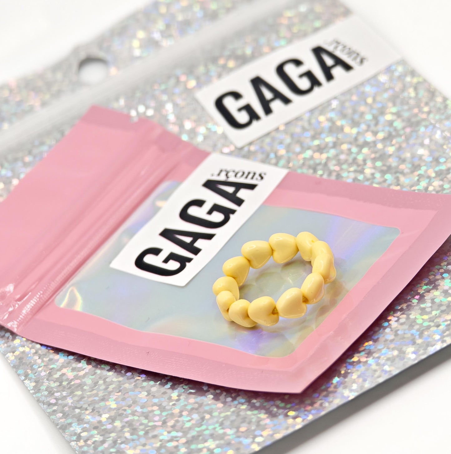 Bague GAGA - Jaune pastel 💛