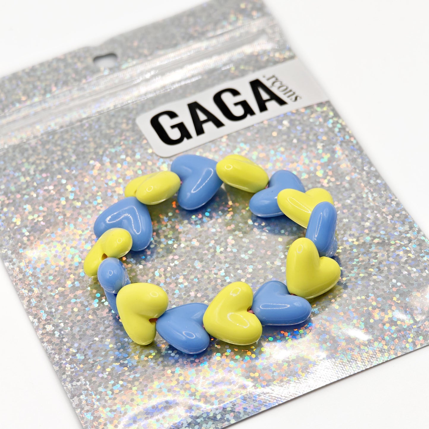 Bracelet GAGA - Maxi Bleu ciel & Jaune pep's (enfant)