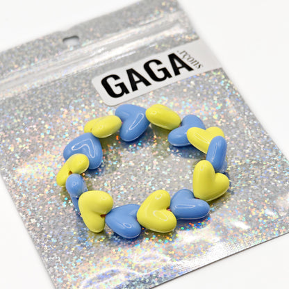 Bracelet GAGA - Maxi Bleu ciel & Jaune pep's (enfant)
