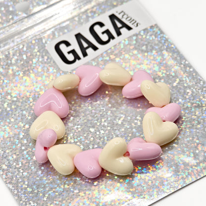 Bracelet GAGA - Maxi Beige & Rose pastel (enfant)