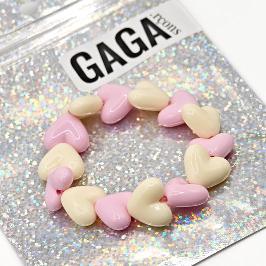 Bracelet GAGA - Maxi Beige & Rose pastel (enfant)
