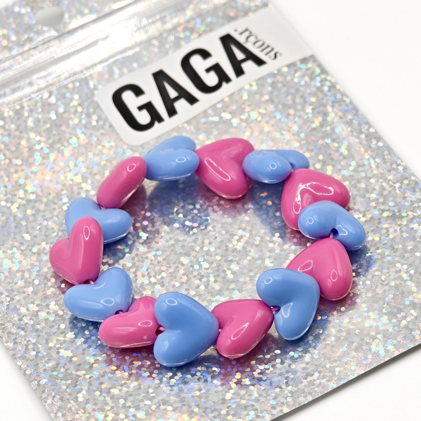 Bracelet GAGA - Maxi Fuchsia & Bleu ciel (enfant)