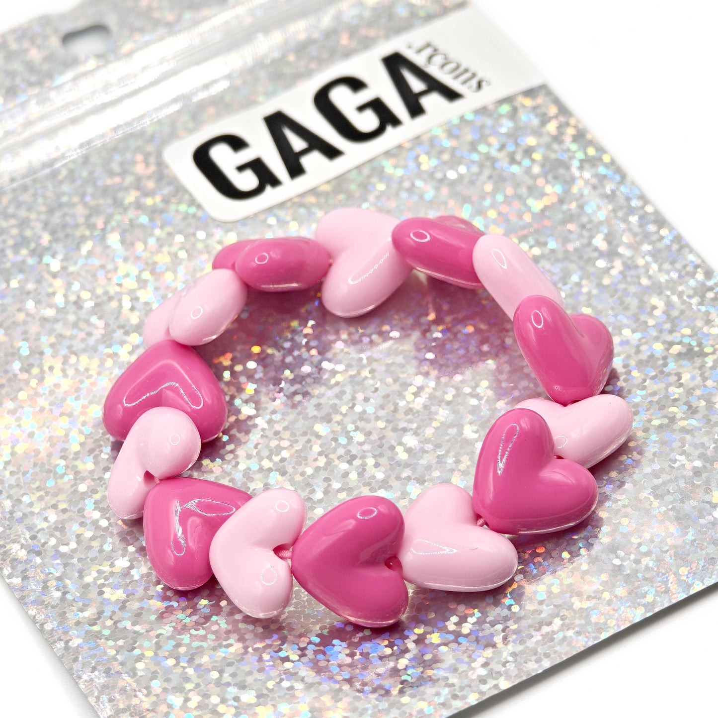 Bracelet GAGA - Maxi Fuchsia & Rose pastel (enfant)