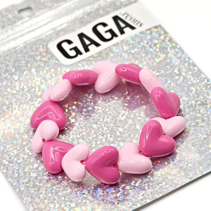 Bracelet GAGA - Maxi Fuchsia & Rose pastel (enfant)