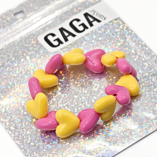 Bracelet GAGA - Maxi Fuchsia & Ocre (enfant)