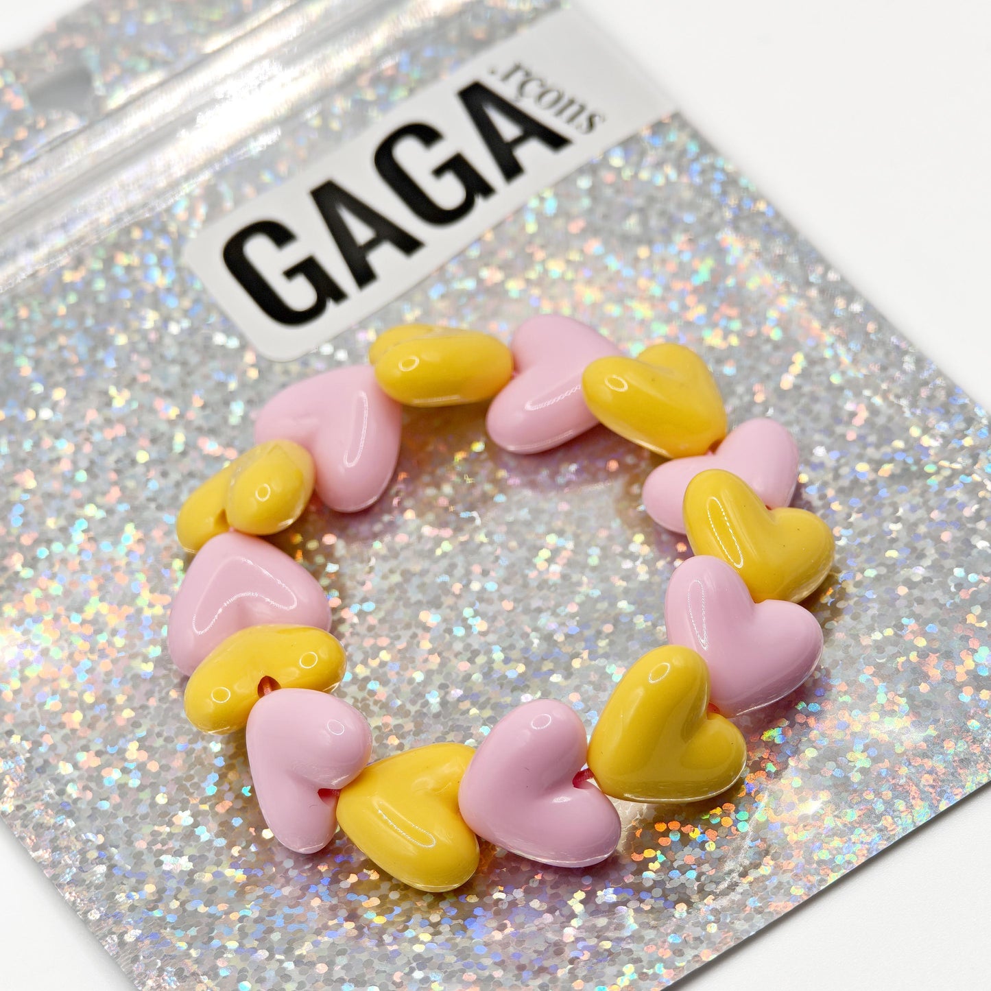 Bracelet GAGA - Maxi Ocre & Rose pastel (enfant)