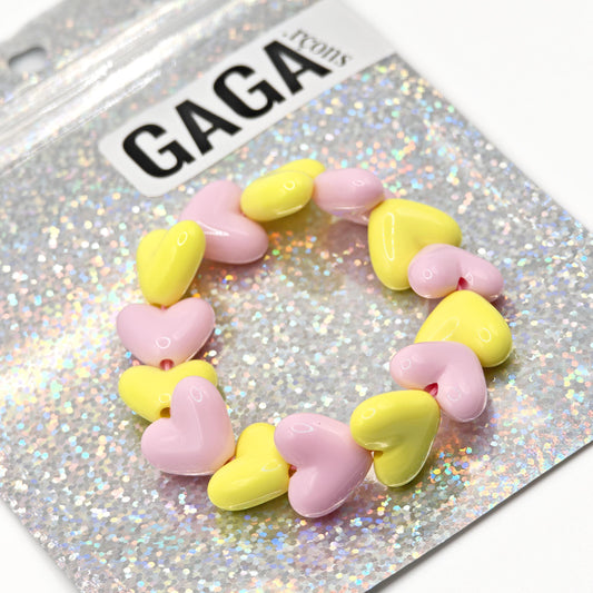 Bracelet GAGA - Maxi Rose pastel & Jaune pep's (enfant)