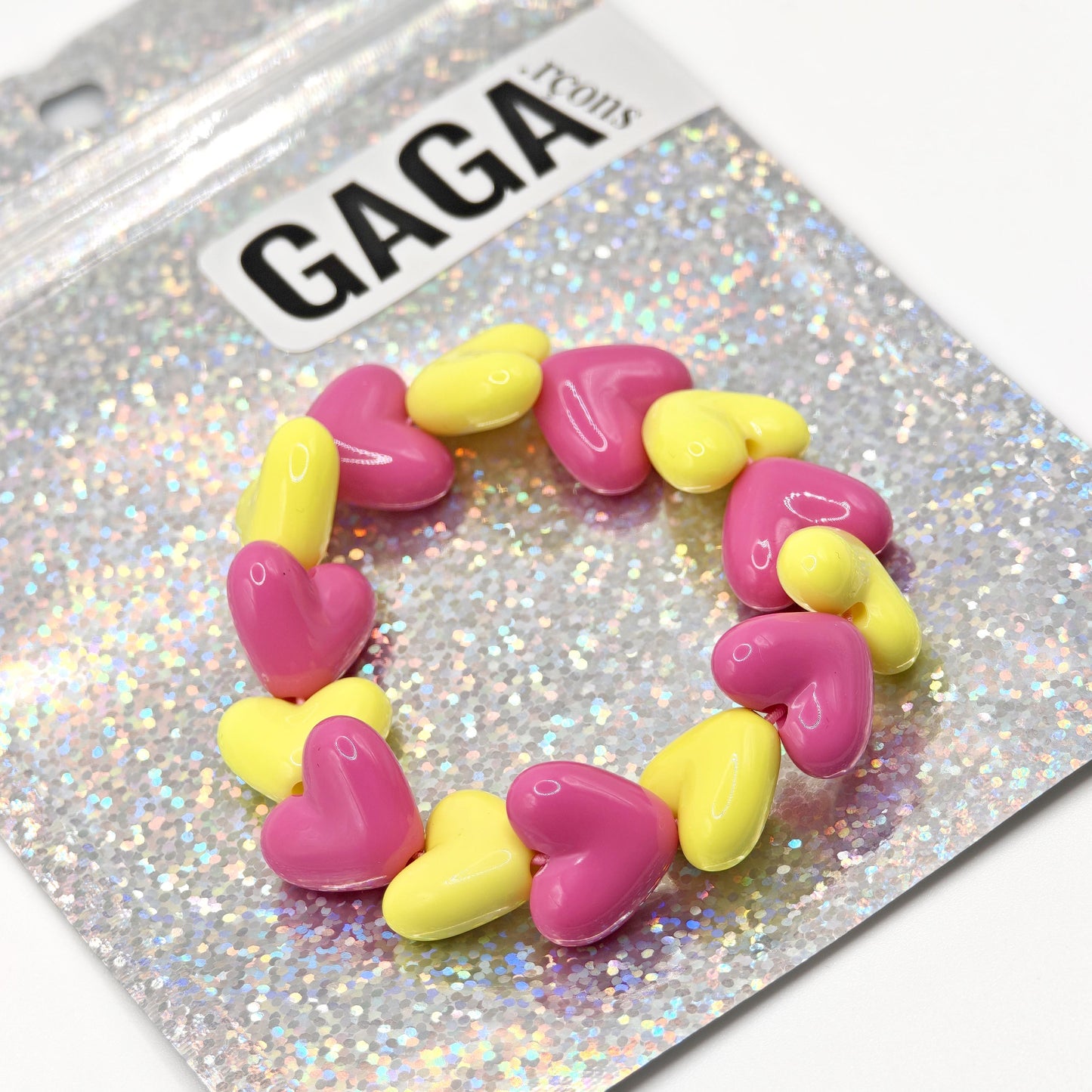 Bracelet GAGA - Maxi Fuchsia & Jaune pep's (enfant)