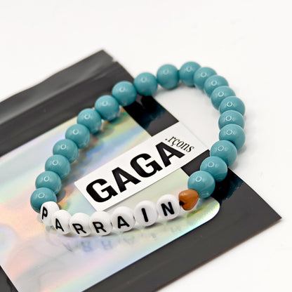 Bracelet GAGA - Bleu Lagon, blanc & Mini 🤎