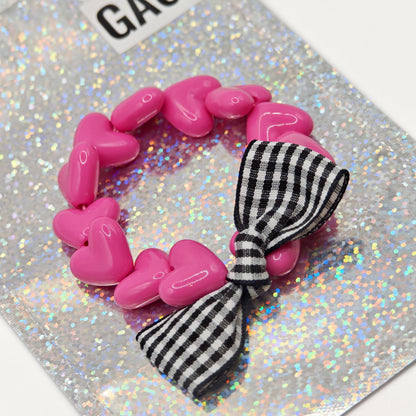 Bracelet GAGA - Only Fuchsia & Noeud Vichy
