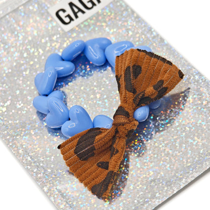 Bracelet GAGA - Only Bleu sixties & Noeud Léopard