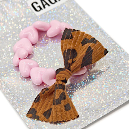 Bracelet GAGA - Only Rose pastel & Noeud Léopard