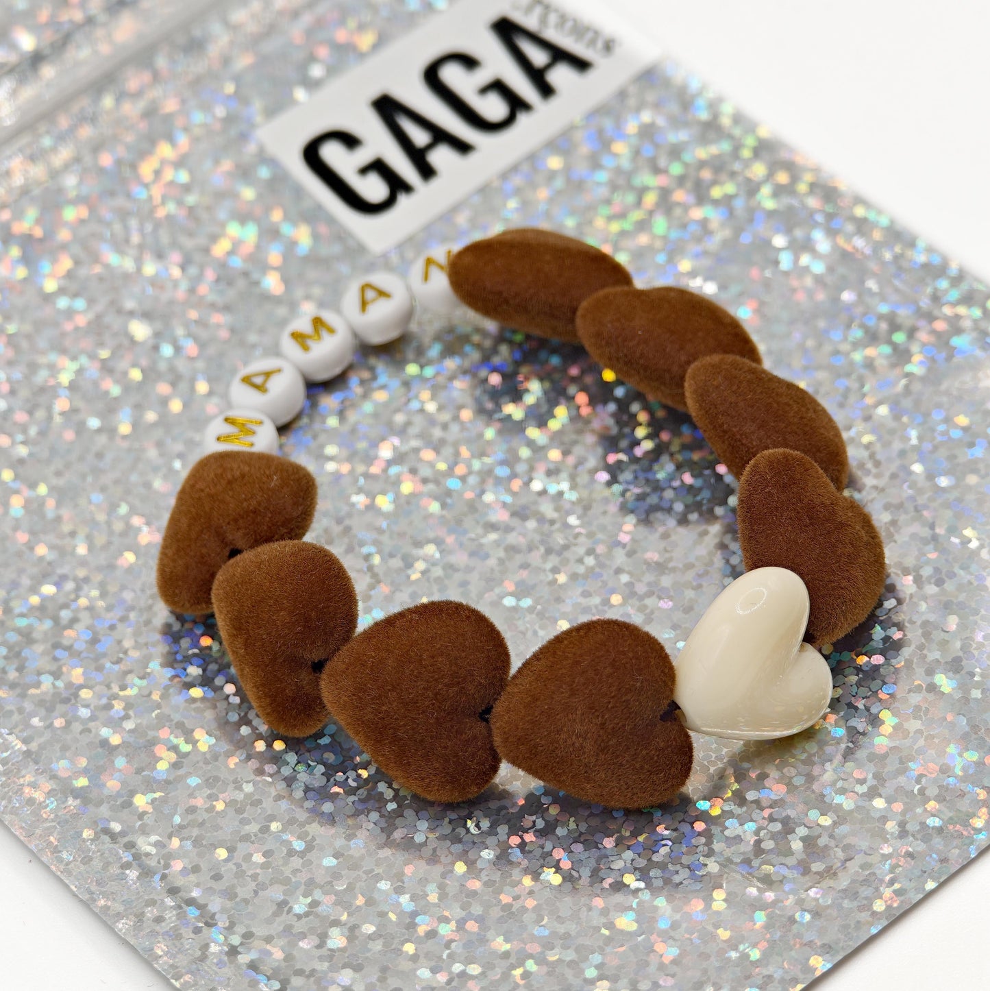 Bracelet GAGA - Maxi Velours Marron & Maxi Beige
