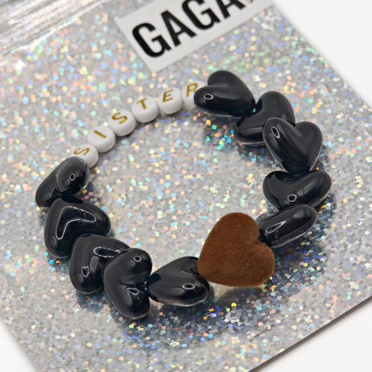 Bracelet GAGA - Maxi Noir & Maxi Velours Marron