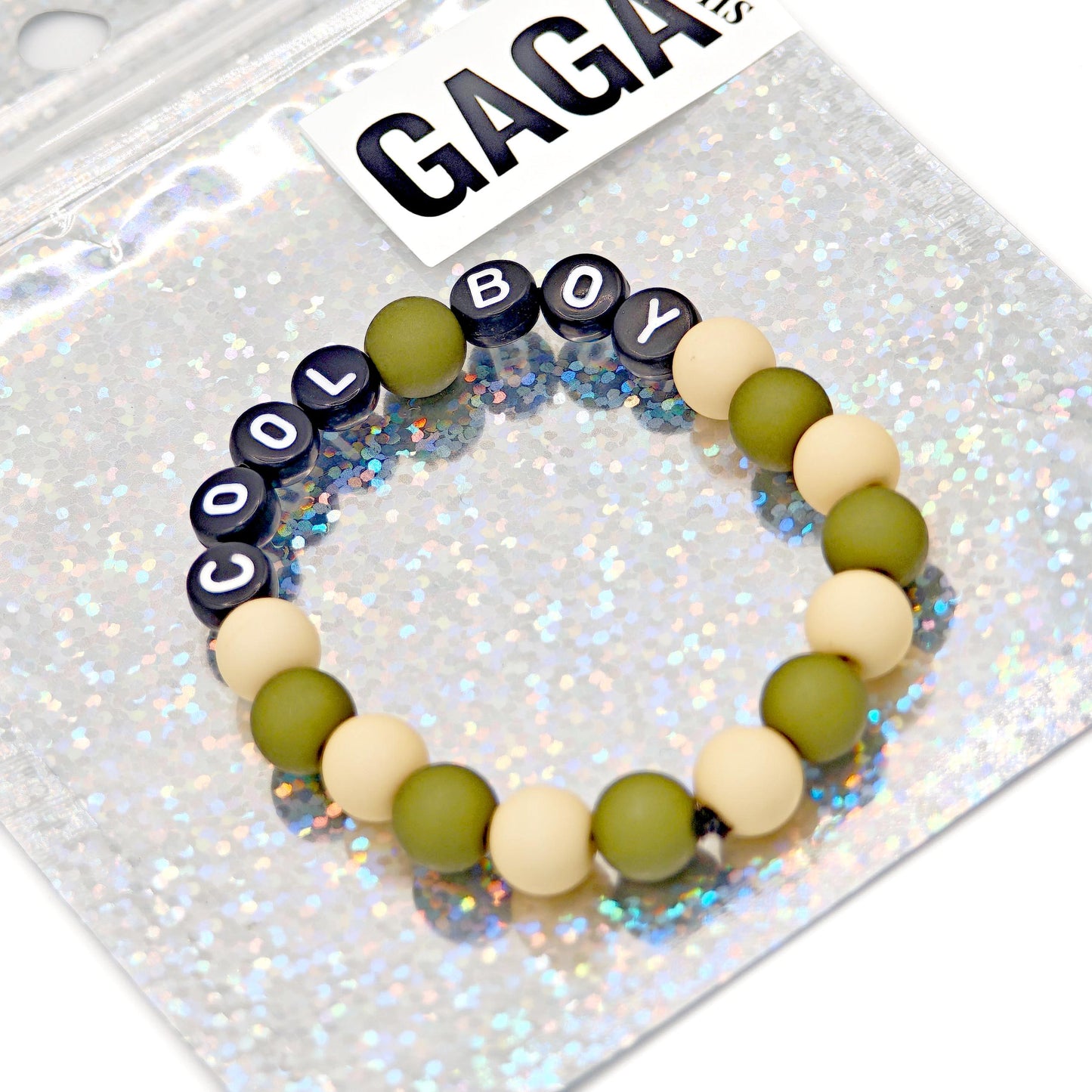 Bracelet GAGA - Bicolor Kaki, Camel  & Noir