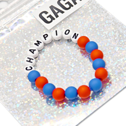 Bracelet GAGA - Bicolor Bleu Pop, Rouge  & Blanc