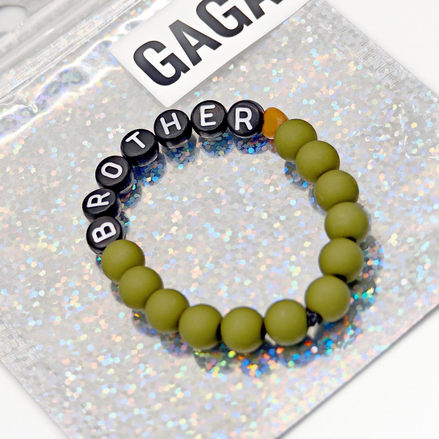 Bracelet GAGA - Vert canopée, mini 🤎 & Noir