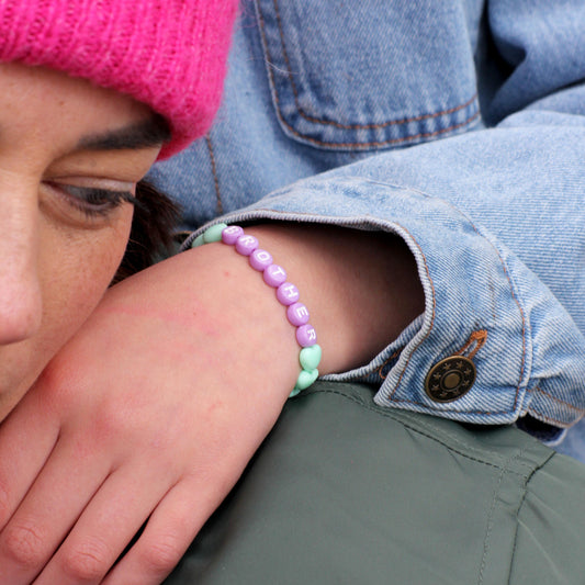 Bracelet GAGA - Menthe pastel & Violet