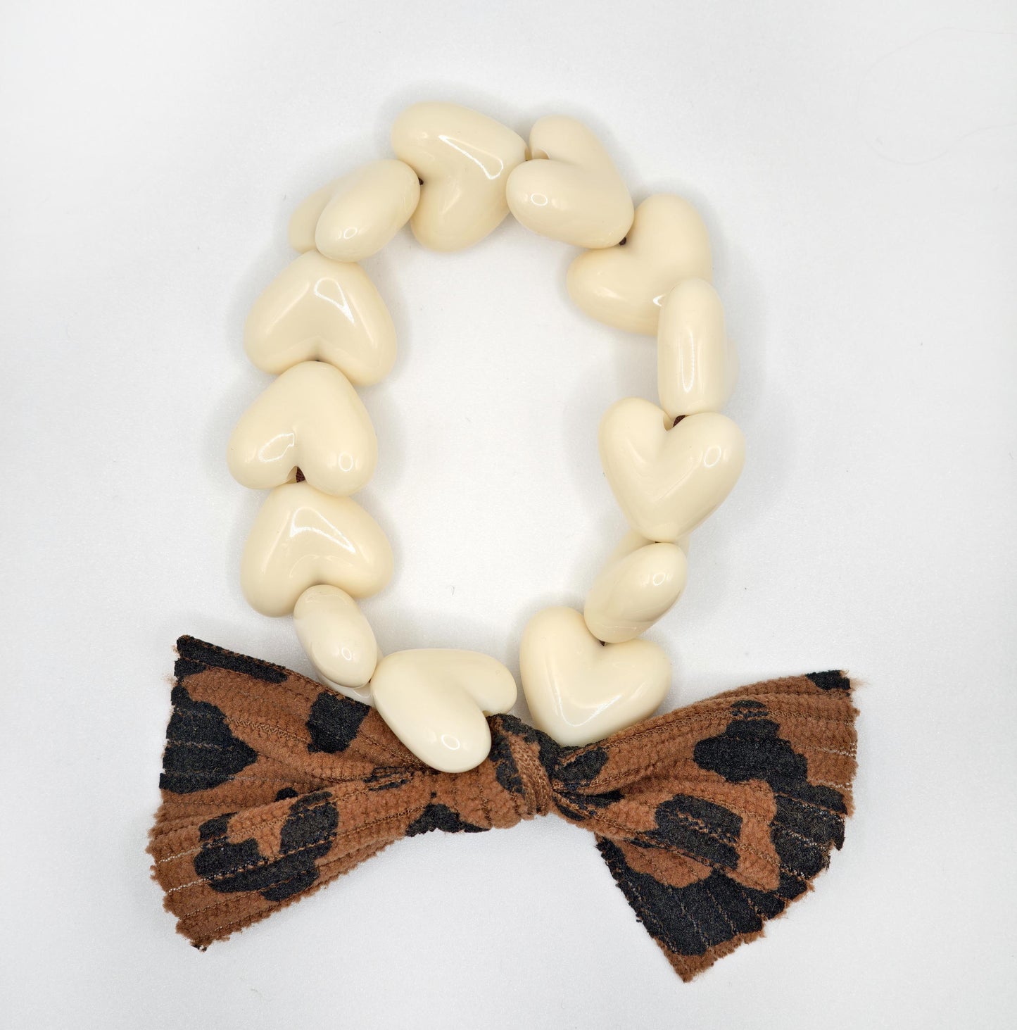 Bracelet GAGA - Only Beige & Maxi Noeud Léopard