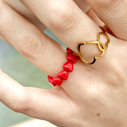 Bague GAGA - Rouge Amour ❤️