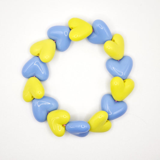 Bracelet GAGA - Maxi Bleu ciel & Jaune pep's