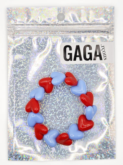 Bracelet GAGA - Maxi Bleu ciel & Rouge (enfant)