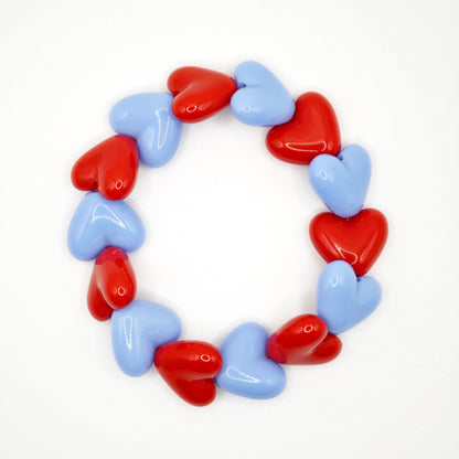 Bracelet GAGA - Maxi Bleu ciel & Rouge (enfant)