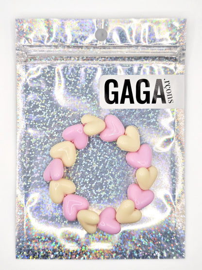 Bracelet GAGA - Maxi Beige & Rose pastel (enfant)
