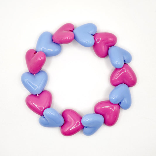 Bracelet GAGA - Maxi Fuchsia & Bleu ciel