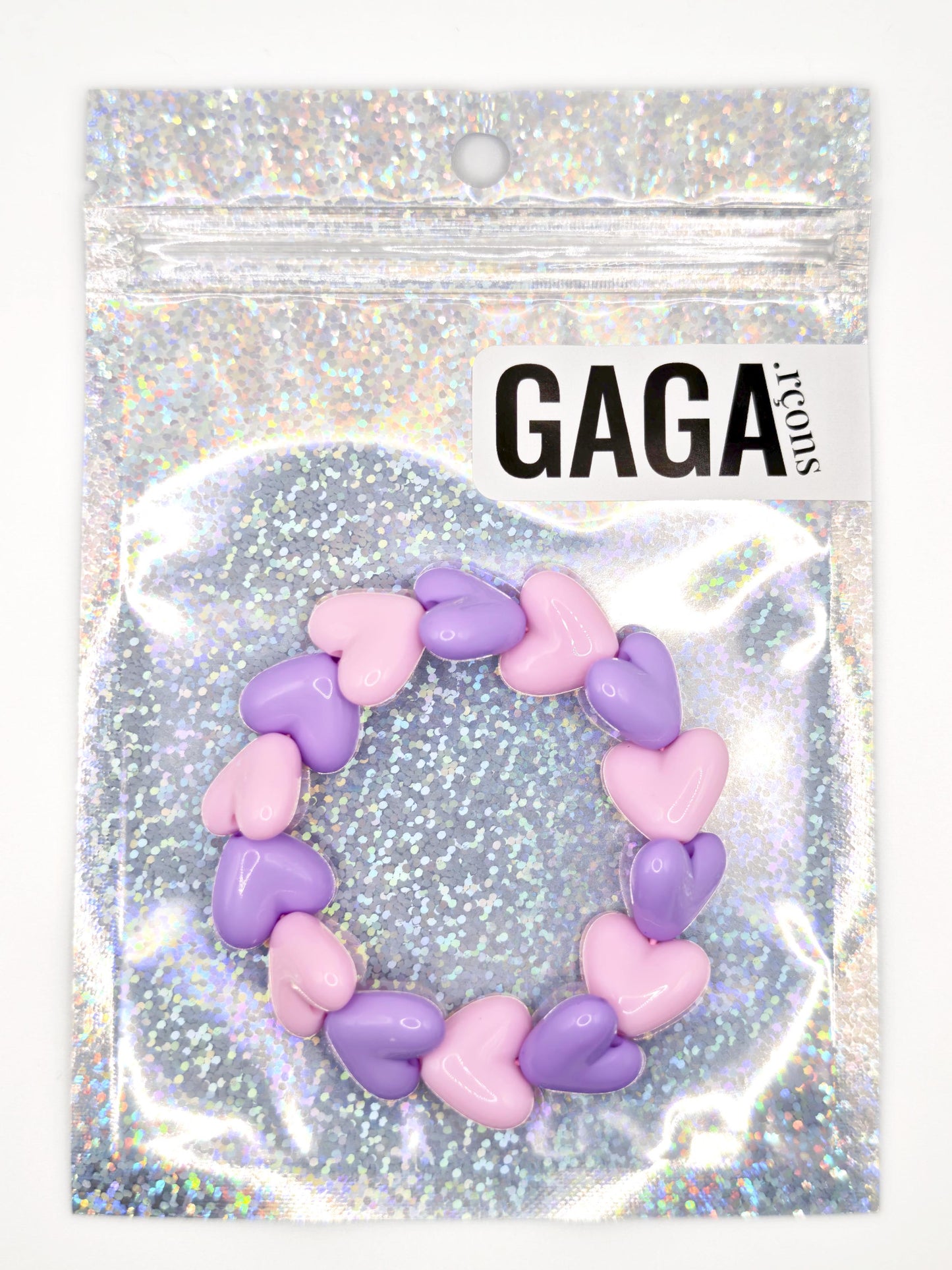 Bracelet GAGA - Maxi Violet & Rose pastel (enfant)