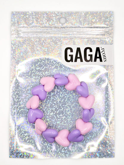 Bracelet GAGA - Maxi Violet & Rose pastel (enfant)