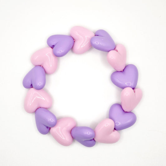 Bracelet GAGA - Maxi Violet & Rose pastel