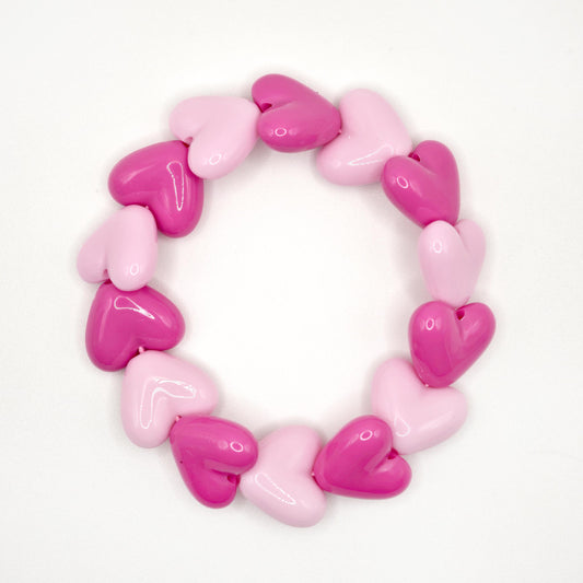 Bracelet GAGA - Maxi Fuchsia & Rose pastel