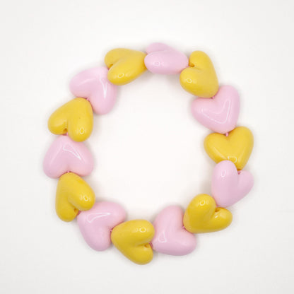 Bracelet GAGA - Maxi Ocre & Rose pastel (enfant)