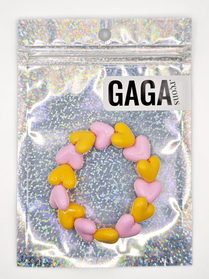 Bracelet GAGA - Maxi Ocre & Rose pastel (enfant)